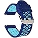Universal 18mm 20mm 22mm 24mm Width Silicone Watch Band Replacement, Quick Release Rubber Watch Bands for Men & Women (20mm, Blue)