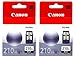 Canon PG-210XL Black Ink Cartridge Double Pack primary