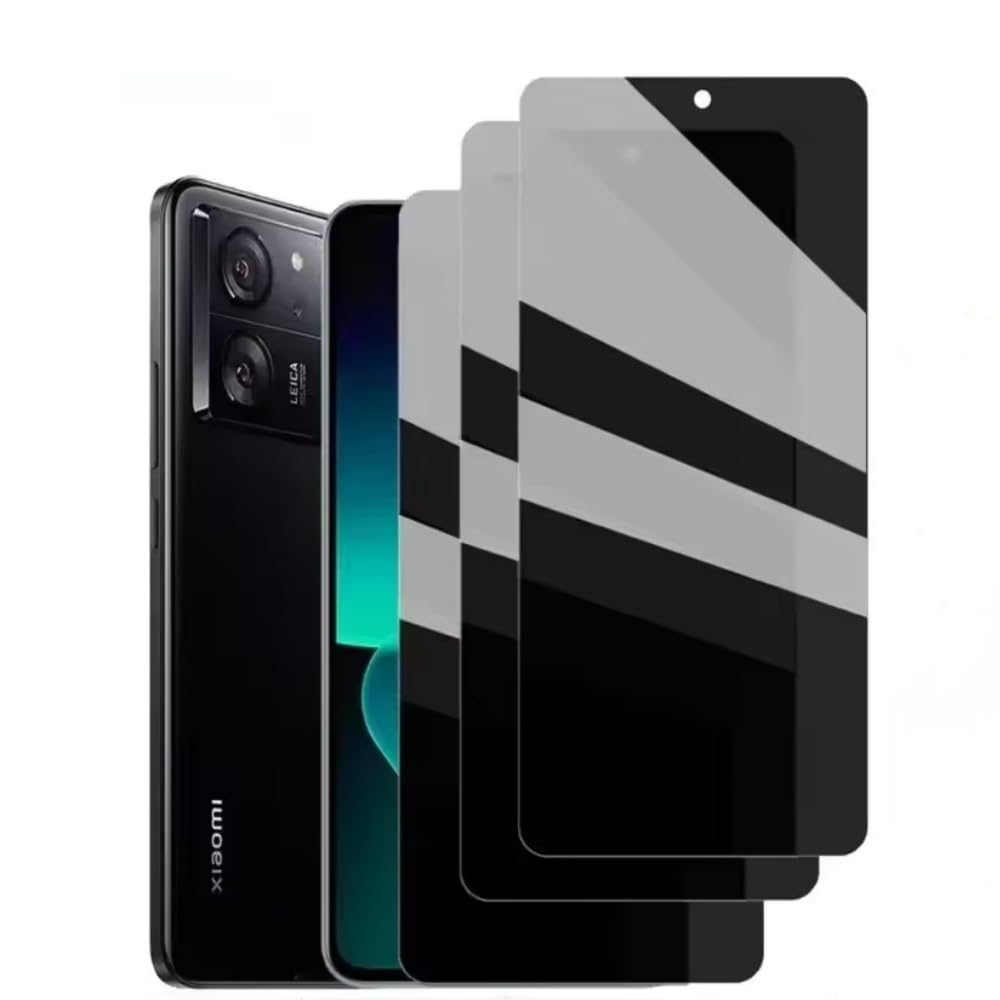 3 Pack Privacy Screen Protector for Xiaomi Redmi Note 9S/Note 9 Pro/Note 9 Pro Max-6.67", Full Cover Anti-Peep 9H Hardness Tempered Glass Film [Not Support Fingerprint Reader][Scratch Resistant]
