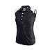 Monterey Club Ladies Dry Swing Bold Flower Emboss Contrast Sleeveless Shirt #2447