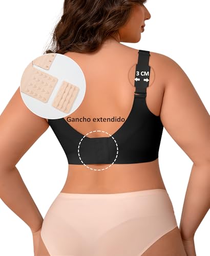 Ganado Women's Wireless Bras Wide Strap Bra Push up Padded Basic Seamless Bralette