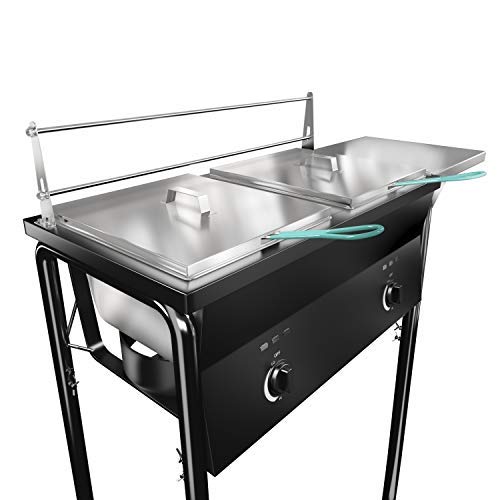 Bioexcel Taco Cart Two Tank Outdoor Deep Fryer-Compatible with - Main Image