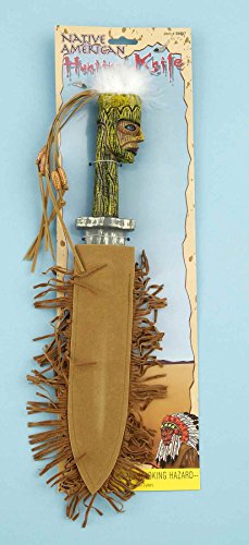 Forum Adult Native American Toy Hunting Knife, Brown Grey, 14"