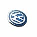 ESC EDP525FBA 2 Pieces Car Key Logo Auto Emblems Dia:1.4cm Car Styling Sticker, Blue Color for VW Golf Rabbit Bora Polo Touran Tiguan Jetta Passat