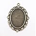 24 PCS Bezel Pendant Trays Oval Cabochon Settings Trays Pendant Blanks