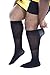 Zaftig Womens Plus Size Opaque Nylon Trouser Socks, Expandable Calf (Plus Size, 3 Pairs Black)