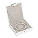 Stackers jewellery box | white & gray velvet charm lid