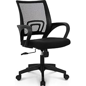 Neo Chair Office Computer Desk Chair Gaming-Ergonomic Mid Back Cushion Lumbar Support with Wheels Comfortable Blue Mesh…