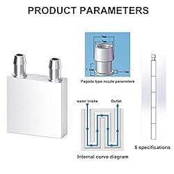DIYhz Aluminum Water Cooling Block, Liquid Water