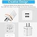 LEEKOTECH USB Wall Charger, [UL Certified] 3-Pack 2.1A/5V Dual USB Plug Power Adapter Charger Block Charging Cube Compatible with Phone X/ 8/7/ 6S Plus, Xs Max XR, Pad, Samsung, Android, and More
