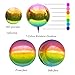 Eanjia Rainbow Ombre 4D Gradient Color Foil Round Balloons 4pcs 16