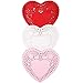Hotop 300 Pieces Mini Valentine's Heart Doilies and 500 Pieces Foam Heart Stickers Adhesive Stickers for Wedding Decoration Valentine's Day Party (Multi-Color)