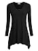 Bepei Women Tops Keyhole Long Sleeve Scoop Neck Slimming Fit Casual Tunic Shirts