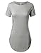 URBANCLEO Womens Hip Hop Hipster Fashion Mini Dress Jersey Long Tshirt HGRAY XL