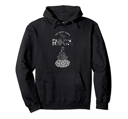 Great Lakes Rocks Stacked Fossil Petoskey Stone Agate Lake Pullover Hoodie