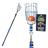 EVERSPROUT 13-Foot Fruit Picker (20+ Foot Reach) | Preassembled, Easy to Attach Twist-On Basket | Lightweight, High-Grade Aluminum Extension Pole | +Bonus Fruit Carrying Bag