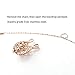 Maromalife Lava Stone Diffuser Necklace, Teardrop Diffuser Necklace Essential Oil Aromatherapy Necklace 316L Stainless Steel Necklace with 8 Lava Stone(Rose-gold)