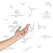 Anti-Collision Stickers to Prevent Bird Strikes on Window Glass - Set of 17 Silhouettes - Color: Translucent/Dusted - Window Clings Decals - Birds Protection Prevention Deflectors Reflectors