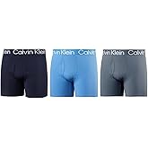 Calvin Klein Mens 3 Pack Micro Rib Boxer Brief (as1, alpha, x_l, regular, regular, Shoreline/Light Blue/Grey)