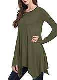 Yucharmyi Women's Casual Plain Simple T-Shirt Loose Dress Thumb Hole Mini Dress