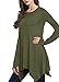 Yucharmyi Women's Casual Plain Simple T-Shirt Loose Dress Thumb Hole Mini Dress