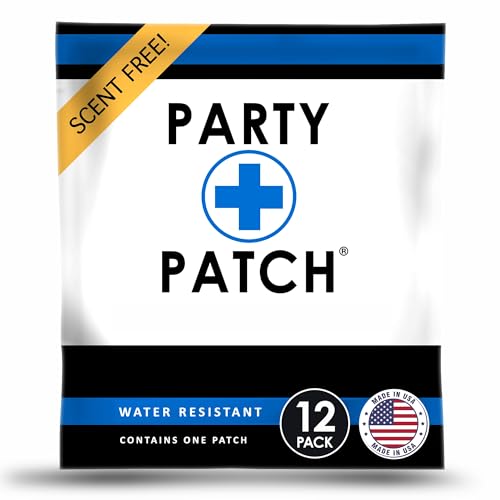 Party Patch Social Lifestyle Patch 12-Pack – Transparent Topical Adhesive for Festivals, Weddings & Active Events – Water-Resistant & Skin-Safe – Discreet Celebration Essential (12 Count)