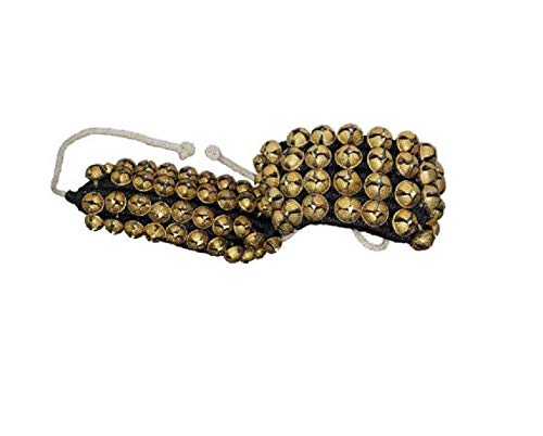 OMG Deals Four Line Big Dancing Bells Ghungroo Pair in Black pad 40 Dancing bell Handmade Indian Classical Dance Anklets Pair best quantity