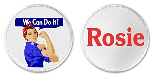 Set 2 We Can Do It! Rosie the Riveter 3" Sew On Patches