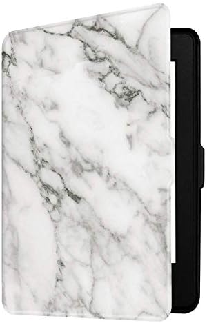 Finewlo Slimshell Case for Kindle Paperwhite - Fits All Paperwhite Generations Prior to 2018 (Not Fit All-New Paperwhite 10th Gen), Black,ZB-Marble