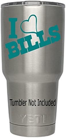 I Love Buffalo Bills Teal Decals For Yeti Tumblers We Don T Sell Tumblers Decal Football Decals Nfl Fans Professional Ozark Trail Tumbler 3 4 H X 3 8 W Teal Amazon Ca Home Kitchen