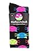 MadSportsStuff Good Kitty Over The Calf Socks (Black/Neon, Small)