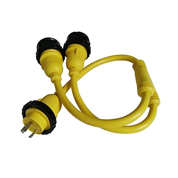 Parkworld-692040-Marine-30-AMP-Shore-Power-1-to-2-Y-Adatper-L5-30P-Male-Plug-to-L5-30R-Female-2EA-connector