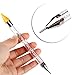 NMKL38 Dual Ended Wax Nail Rhinestones Picker Pencil Nail Art Design Dotting Pen Crystal Diamond Acrylic Handle Manicure Gem Pick Up Applicator Tool with Storage Case (Clear)