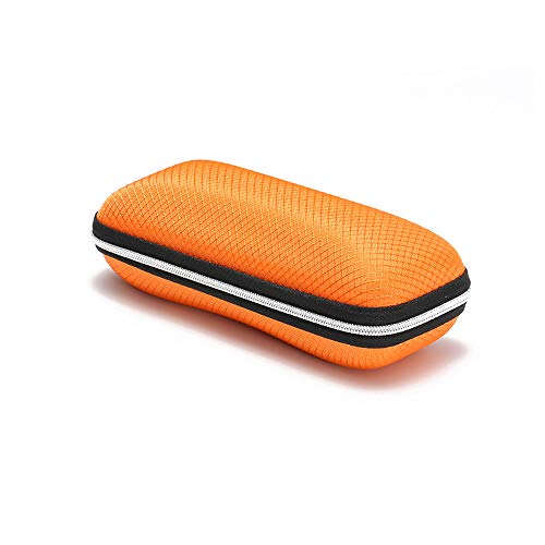 Sunglasses Eyeglasses Zipper Hard Case Protective Box Portable Square Eyes Glasses Bag (Orange, 16x7x6cm(LxWxH))