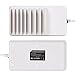 FLECK CS008 8-Port Desktop Universal Charging Station Multi-Device Dock,Organizer,Stand, USB Charger Clever Design For Easy Cable Storage For iPhone iPad Smartphone PC Tablets etc (White)