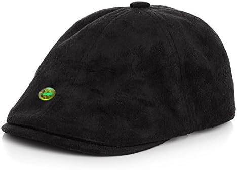 LOCOMO Age 2-5 Boy Girl Cute Plain Color Faux Leather Suede Flat Cap FBH032BLK