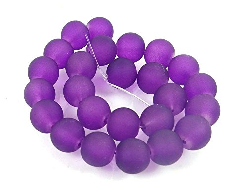 1 Frosted+Glass+Round+Beads+Matte