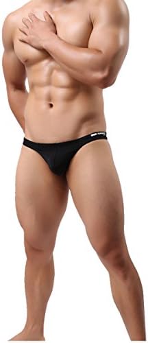 CAESER ARCHY Men's One Pack Bikini Briefs Solid Color Low Rise Underwear Thong