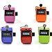 Zorpia® Pack of 5 Color Hand Held Tally Counter 4 Digit Mechanical Palm Clicker Counter - Assorted Color Handheld Tally Counter for Lap/Sport/Coach/School/Event (Pack of 5)