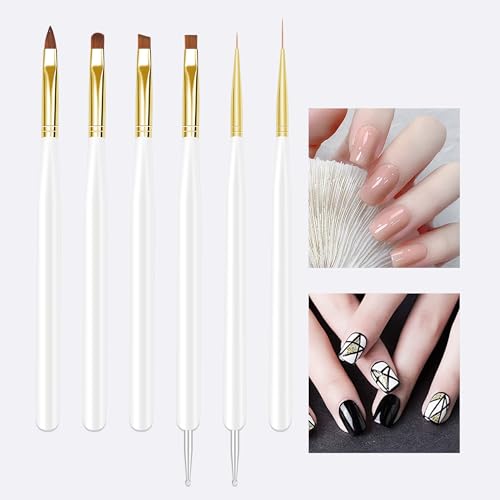 Nail Brushes, Six Painting Instruments on Finger Nails, Fine Threads for Crochet Paint, Manicure for Finger Rubbing Design, Money Lighter, Nail Polish, Polish