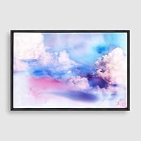 Framed Canvas Wall Art Watercolor Cloud Canvas Prints Home Artwork Decoration for Living Room,Bedroom - 16x24 inches
