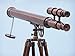 Hampton Nautical ST-0124-AC Floor Standing Antique Copper Griffith Astro Telescope 64