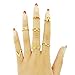 2014 Susenstore 5pcs/set Rings Urban Gold Stack Plain Cute Above Knuckle Ring Band Midi Ring