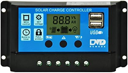 ChaseRabbitRoad - 20A Solar Charge Controller | Dual USB | LCD Display | 12v/24v Charger