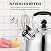Whistling Tea Kettle Stove TopTeapot, Stainless Steel Teakettle with Fast Boiling Base (3.9Q)