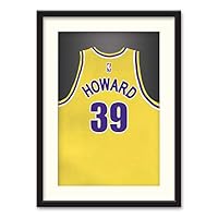 Athletes Jersey Theme Wall Art Black Framed Canvas Prints Home Decoration for Bedroom, Livingroom Ready to Hang - 23x31 inches