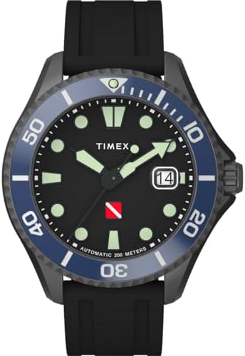 Amazon.com: Timex Men's Harborside Automatic 40mm Silicone Strap