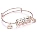Ingooood Graduation Gift Bracelet for Women 2021 Graduation Cap Bracelet She Believed She Could So She Did Adjustable Bracelet for Women (Rose Gold)