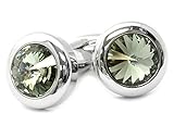 Cuff-Daddy Swarovski Black Diamond Crystal Cufflinks