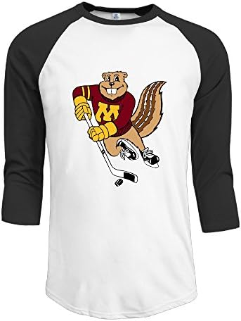 Men's Minnesota Golden Gophers 3/4 Sleeve Raglan Shirts Athletic Jersey